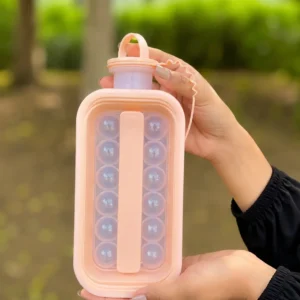 Ice cube water bottle